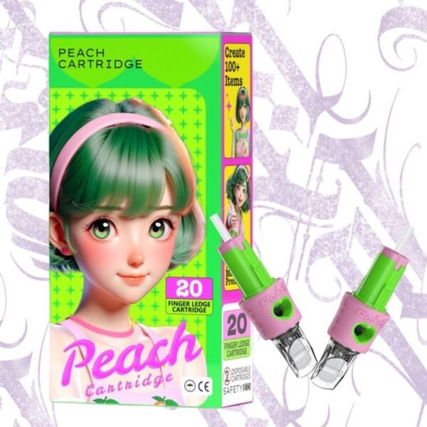 Cartuchos Peach Curved Magnum caja de 20 - Nilmax Tattoo Supply