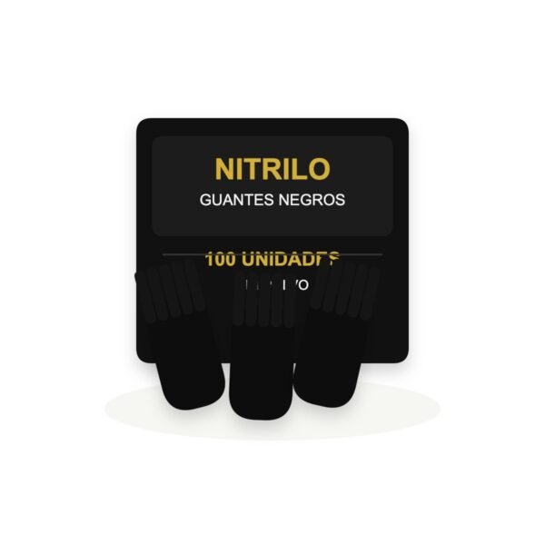 Guantes de nitrilo negros caja de 100 unidades - Nilmax Tattoo Supply